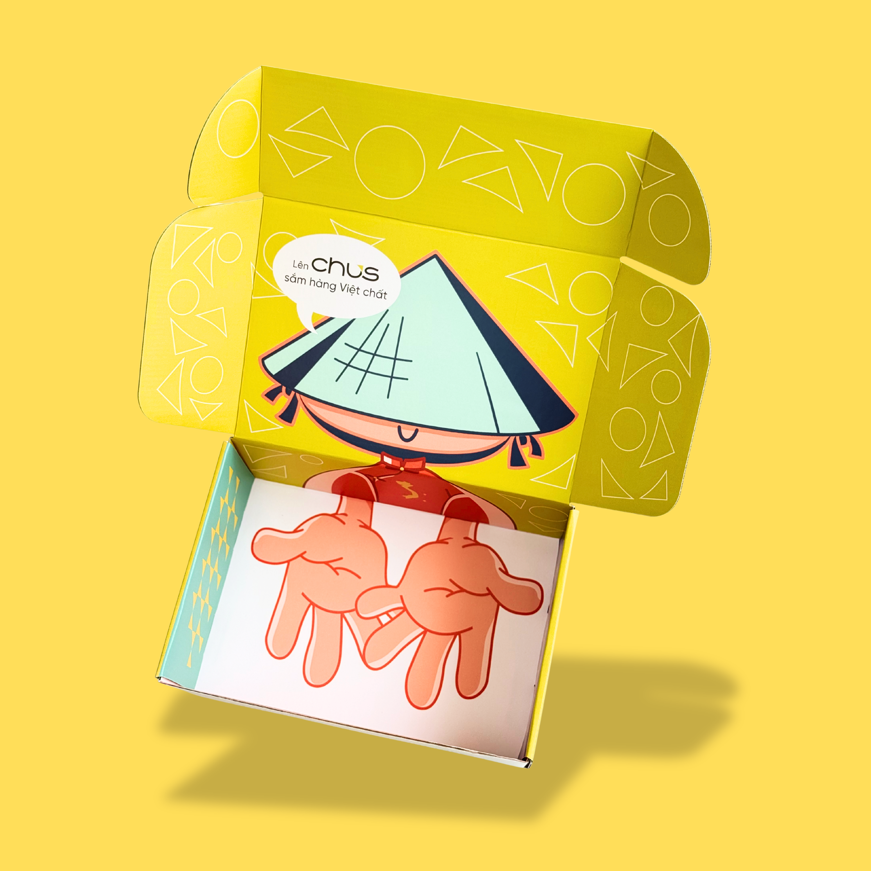 Custom mailer box with full-color interior printing and custom artwork designed to enhance the e-commerce unboxing experience