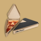 Custom printed pizza slice box designed for pizzerias, takeout service, and branded food packaging